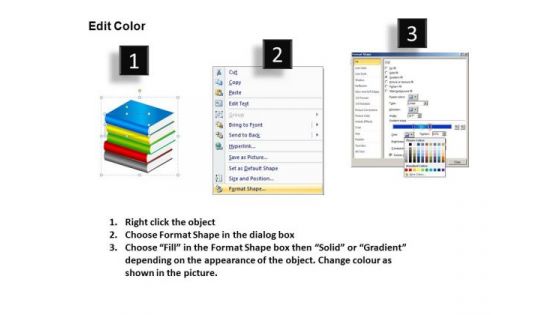 PowerPoint Clipart Graphics Editable Books Stacked PowerPoint Slides And Ppt Diagram Templates