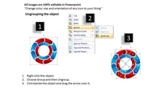PowerPoint Cycle Chart Process Slides 8 Stage 2 Layers