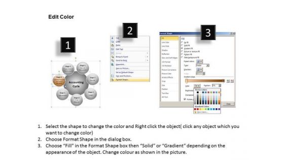 PowerPoint Cycle Diagram With Spherical Text Boxes Ppt Slides
