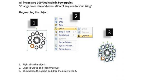 PowerPoint Design Business Gears Process Ppt Template