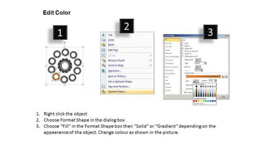 PowerPoint Design Business Gears Process Ppt Template