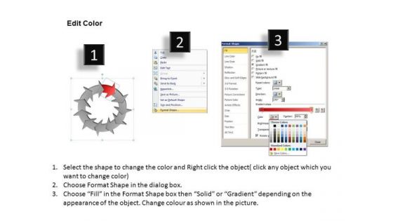 PowerPoint Design Business Success Process Circular Arrows Ppt Templates
