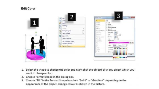 PowerPoint Design Chart Handshake Ppt Slides