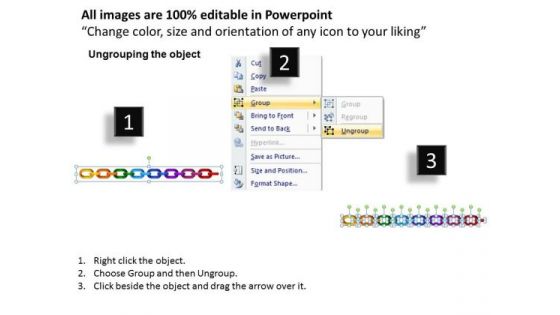 PowerPoint Design Circle Chart Chains Flowchart Ppt Process