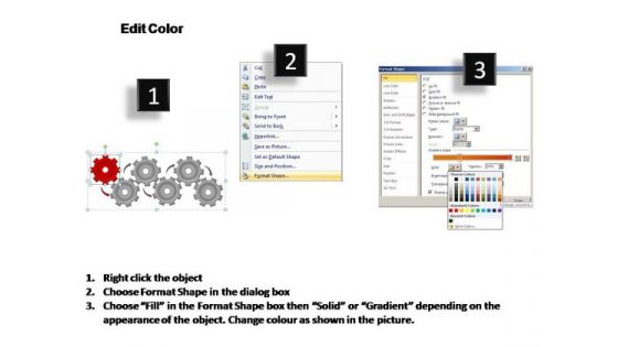 PowerPoint Design Company Gears Process Ppt Slides