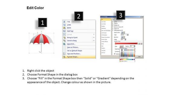 PowerPoint Design Corporate Growth Targets Umbrella Chart Ppt Design Slides