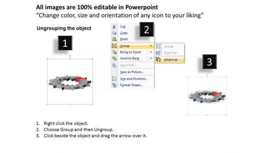 PowerPoint Design Corporate Success Process Circular Arrows Ppt Design