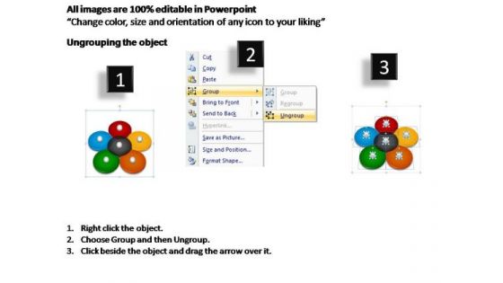 PowerPoint Design Diagram Four Interrelated Ppt Template