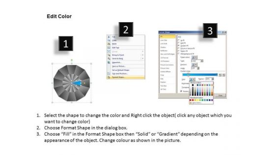 PowerPoint Design Diagram Pie Chart Ppt Slide