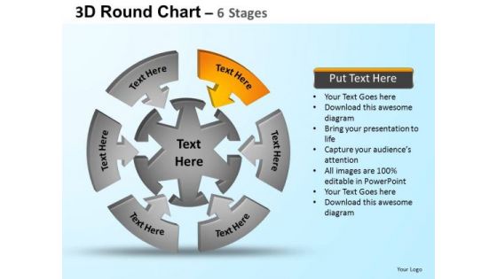 PowerPoint Design Diagram Round Process Flow Chart Ppt Template