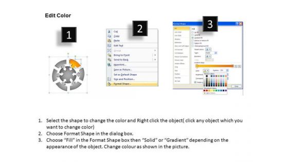 PowerPoint Design Diagram Round Process Flow Chart Ppt Template
