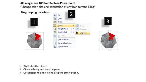 PowerPoint Design Editable Heptagon Puzzle Ppt Layout