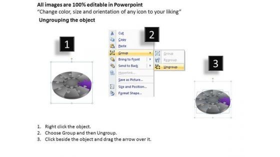 PowerPoint Design Executive Competition Puzzle Segment Pie Chart Ppt Themes