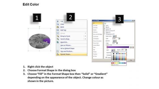 PowerPoint Design Executive Competition Puzzle Segment Pie Chart Ppt Themes