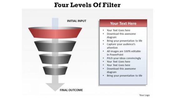 PowerPoint Design Graphic Four Levels Ppt Slide