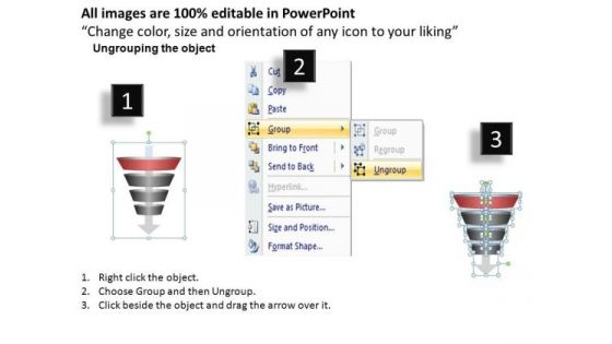 PowerPoint Design Graphic Four Levels Ppt Slide