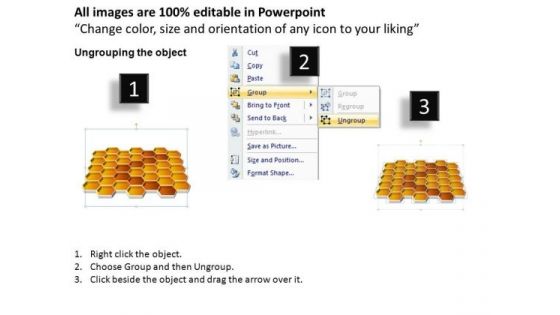 PowerPoint Design Hexagonal Combs Process Ppt Layouts