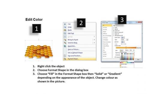 PowerPoint Design Hexagonal Combs Process Ppt Layouts