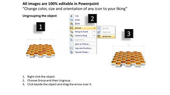 PowerPoint Design Hexagonal Combs Teamwork Ppt Slides