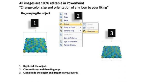 PowerPoint Design Image 11x11 Rectangular Jigsaw Puzzle Matrix Ppt Slide