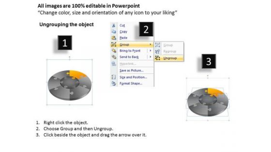 PowerPoint Design Leadership Jigsaw Pie Chart Ppt Design