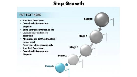 PowerPoint Design Leadership Step Growth Ppt Template