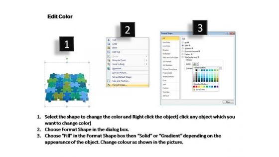 PowerPoint Design Process 5x5 Rectangular Jigsaw Puzzle Matrix Ppt Design