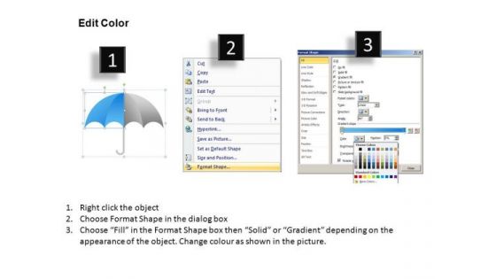 PowerPoint Design Slides Business Strategy Goals Umbrella Chart Ppt Slides