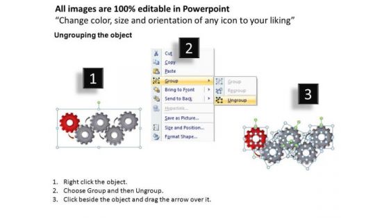 PowerPoint Design Slides Chart Gears Process Ppt Template