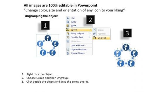 PowerPoint Design Slides Company Strategy Footprints Process Ppt Design Slides