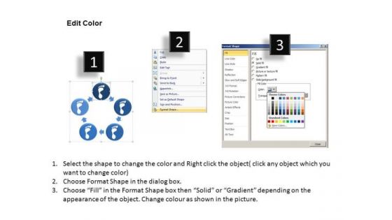 PowerPoint Design Slides Company Strategy Footprints Process Ppt Design Slides