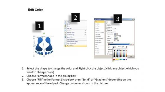PowerPoint Design Slides Corporate Growth Footprints Process Ppt Process