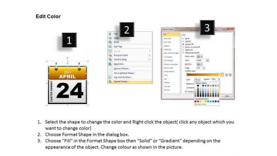 PowerPoint Design Slides Download Calendar 24 April Ppt Layouts