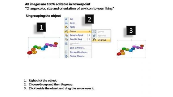 PowerPoint Design Slides Editable Gears Process Ppt Design Slides