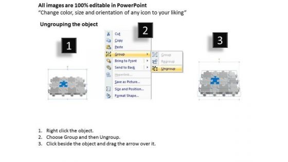 PowerPoint Design Slides Editable Puzzle Process Ppt Template
