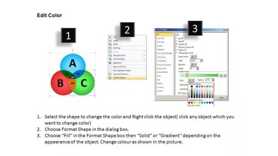 PowerPoint Design Slides Executive Strategy Venn Cycle Process Diagram Ppt Slides