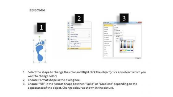 PowerPoint Design Slides Footprints Process Chart Ppt Slide
