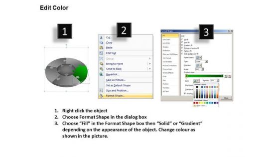 PowerPoint Design Slides Global Pie Chart Puzzle Process Ppt Template