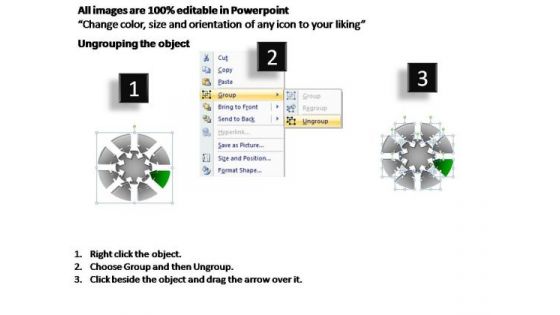 PowerPoint Design Slides Image Pie Chart With Arrows Ppt Slide