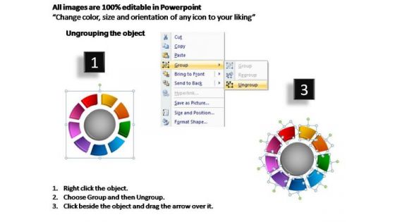 PowerPoint Design Slides Leadership Donut With Core Ppt Slide