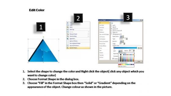 PowerPoint Design Slides Leadership Triangle Puzzle Ppt Template