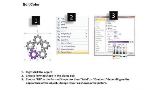 PowerPoint Design Slides Marketing Circular Gears Ppt Process