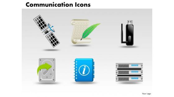 PowerPoint Design Slides Marketing Communication Icons Ppt Slides