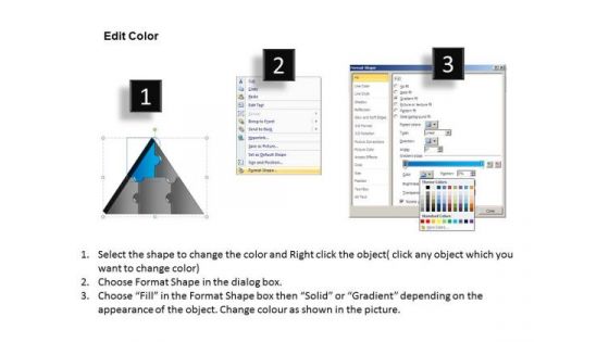 PowerPoint Design Slides Process Triangle Puzzle Ppt Theme