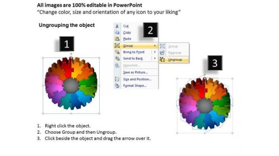 PowerPoint Design Slides Sales Gear Process Ppt Slide