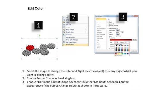 PowerPoint Design Slides Sales Gears Process Ppt Slide