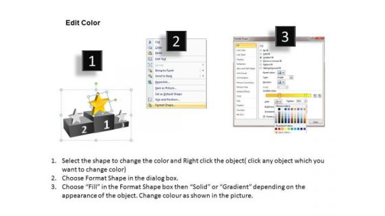 PowerPoint Design Slides Sales Pedestal Shinning Ppt Design Slides