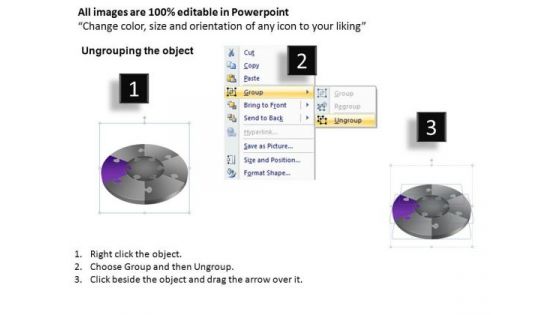 PowerPoint Design Slides Teamwork Jigsaw Pie Chart Ppt Slides