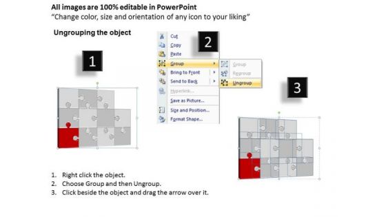 PowerPoint Design Slides Teamwork Puzzle Process Ppt Template