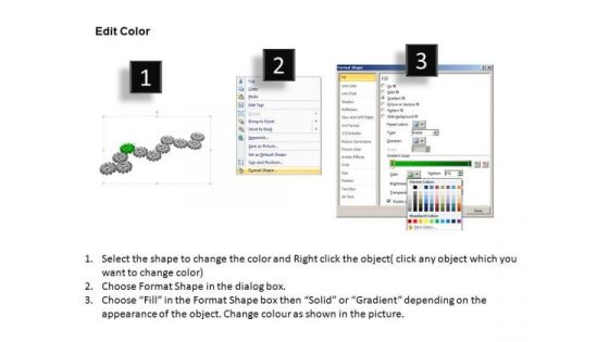 PowerPoint Design Strategy Gears Process Ppt Template